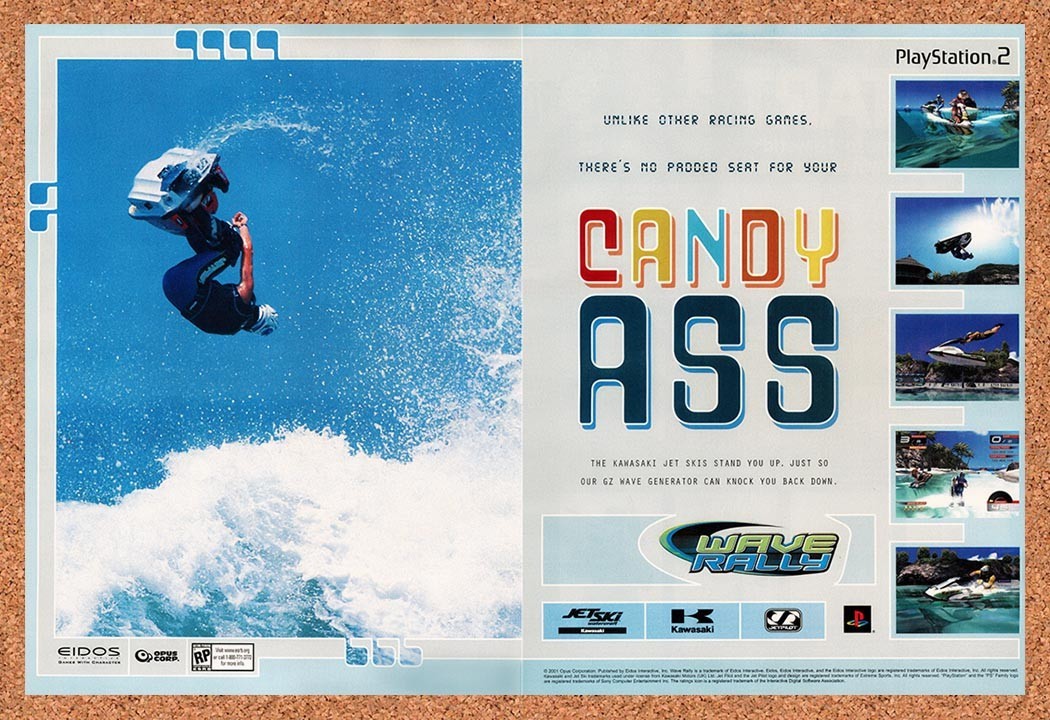 2001 Wave Rally PS1 Original Advertisement / Retro Promo v2