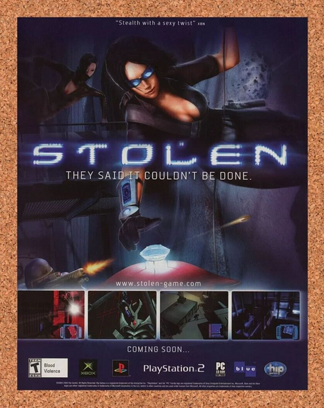 Stolen PS2 Original 2007 Ad Authentic Retro Xbox Video Game Promo