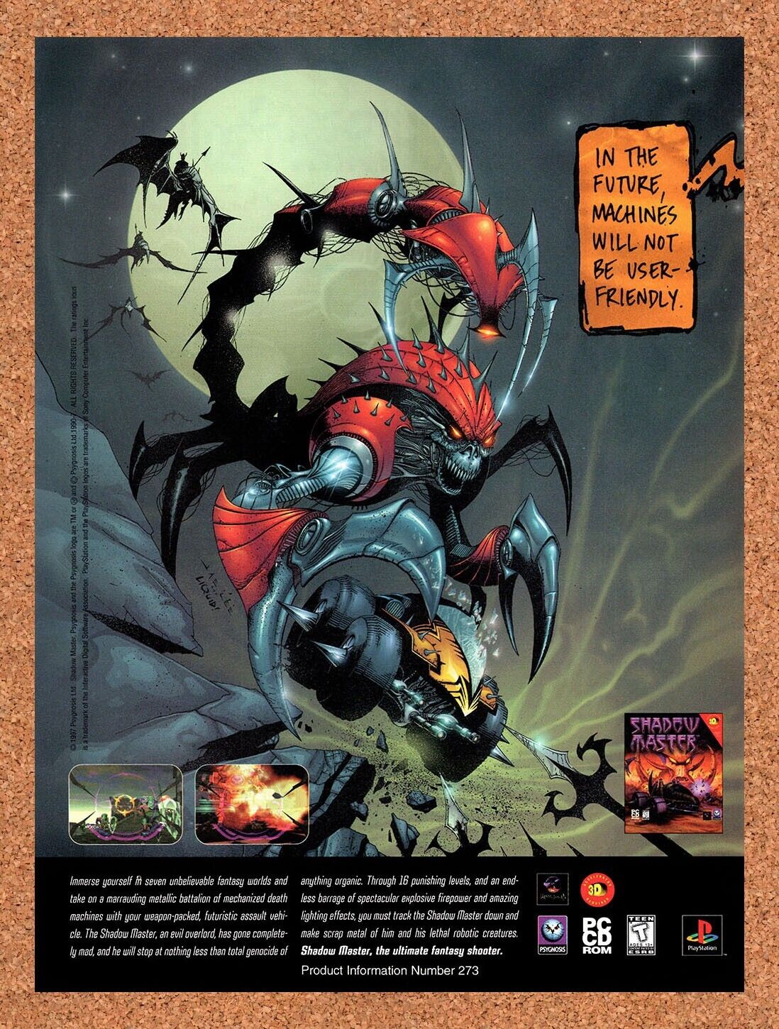 1998 Shadow Master PC Original Advertisement / Retro Wall Art v1