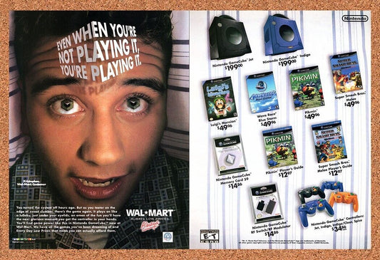 Nintendo GameCube Console Original 2001 Vintage Ad - Wal-Mart Video Game Promo