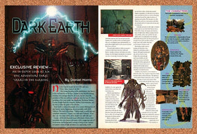Dark Earth PC Original 1997 Print Ad Authentic Retro Video Game Review Promo