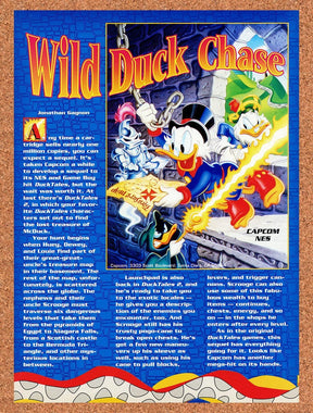 1993 Duck Tales 2 NES Original Advertisement / Retro Promo v1