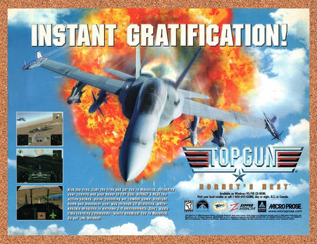 1999 Top Gun Hornets Nest PC Original Advertisement / Retro Promo v1