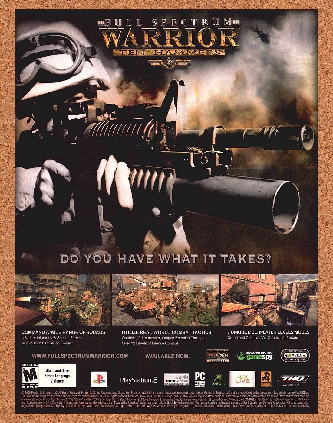 Original 2006 Full Spectrum Warrior PC Vintage Ad - Video Game Promo Wall Art