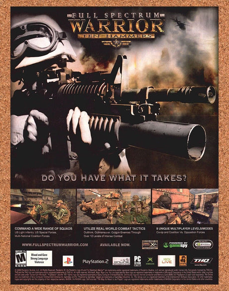 Original 2006 Full Spectrum Warrior PC Vintage Ad - Video Game Promo Wall Art