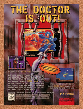 1995 Mega Man 7 SNES Original Advertisement / Retro Promo v1