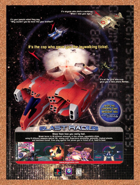 1999 Blast Radius PS1 Original Advertisement / Retro Promo v1