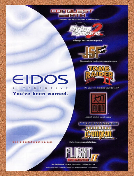 1998 Eidos PC Games Original Advertisement / Retro Promo v6