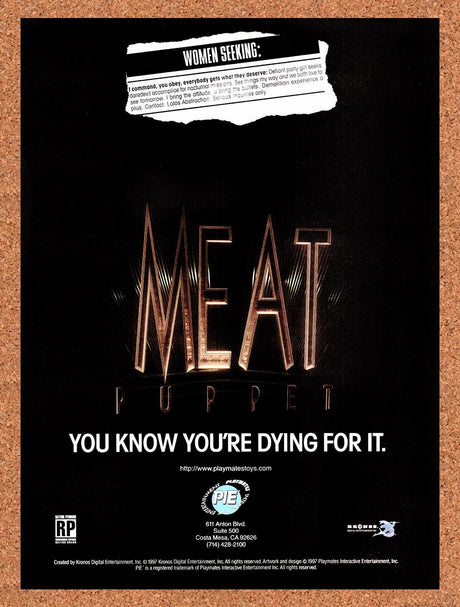 1997 Meat Puppet PC Original Advertisement / Retro Promo v2