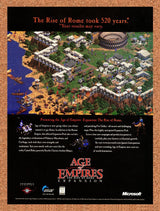 Age Of Empires Rise Of Rome PC Original 1998 Vintage Ad - Video Game Promo