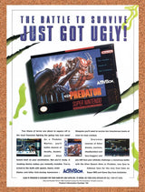 1993 Alien Vs Predator SNES Original Advertisement / Retro Wall Art v7