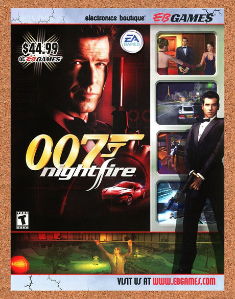 Original 2004 007 Nightfire James Bond Ad Authentic EB Games Video Game Promo
