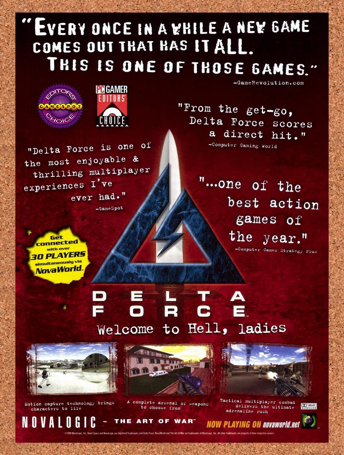 1999 Delta Force PC Original Advertisement / Retro Promo v2