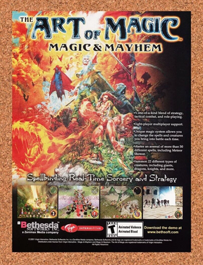 The Art Of Magic PC Original 2003 Ad Authentic Bethesda RPG Video Game Promo