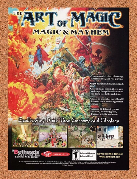The Art Of Magic PC Original 2003 Ad Authentic Bethesda RPG Video Game Promo