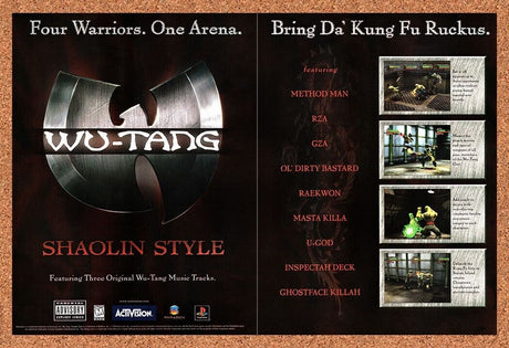 1999 Wu-Tang PS1 Original Advertisement / Retro Wall Art v1