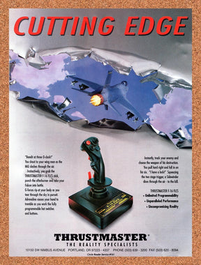 1994 Thrustmaster F-16 FLCS Original Advertisement / Retro Promo v1