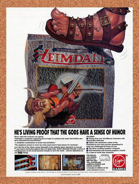 1992 Heimdall PC Original Advertisement / Retro Promo v2