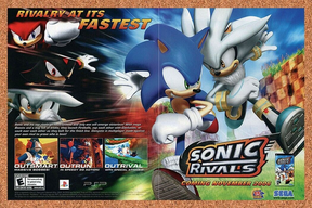 Sonic Rivals PSP Original 2007 Ad Authentic Sega Video Game Promo