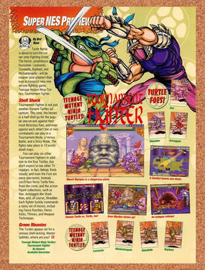 1993 TMNT Tournament Fighters SNES Original Advertisement / Retro Promo vr3