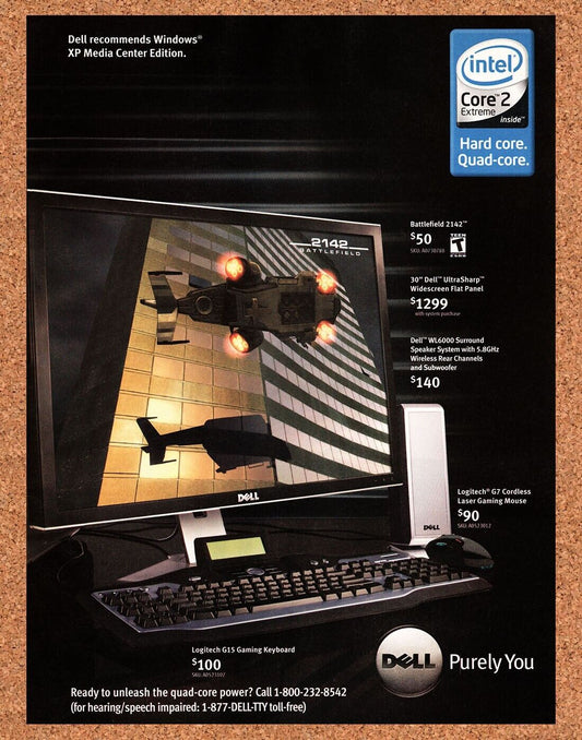 Battlefield 2142 PC Original 2006 Vintage Ad - Intel Core 2 Video Game Promo