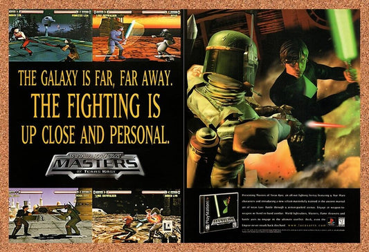 1997 Star Wars Masters Of Teras Kasi PS1 Original Ad / Retro Wall Art v1
