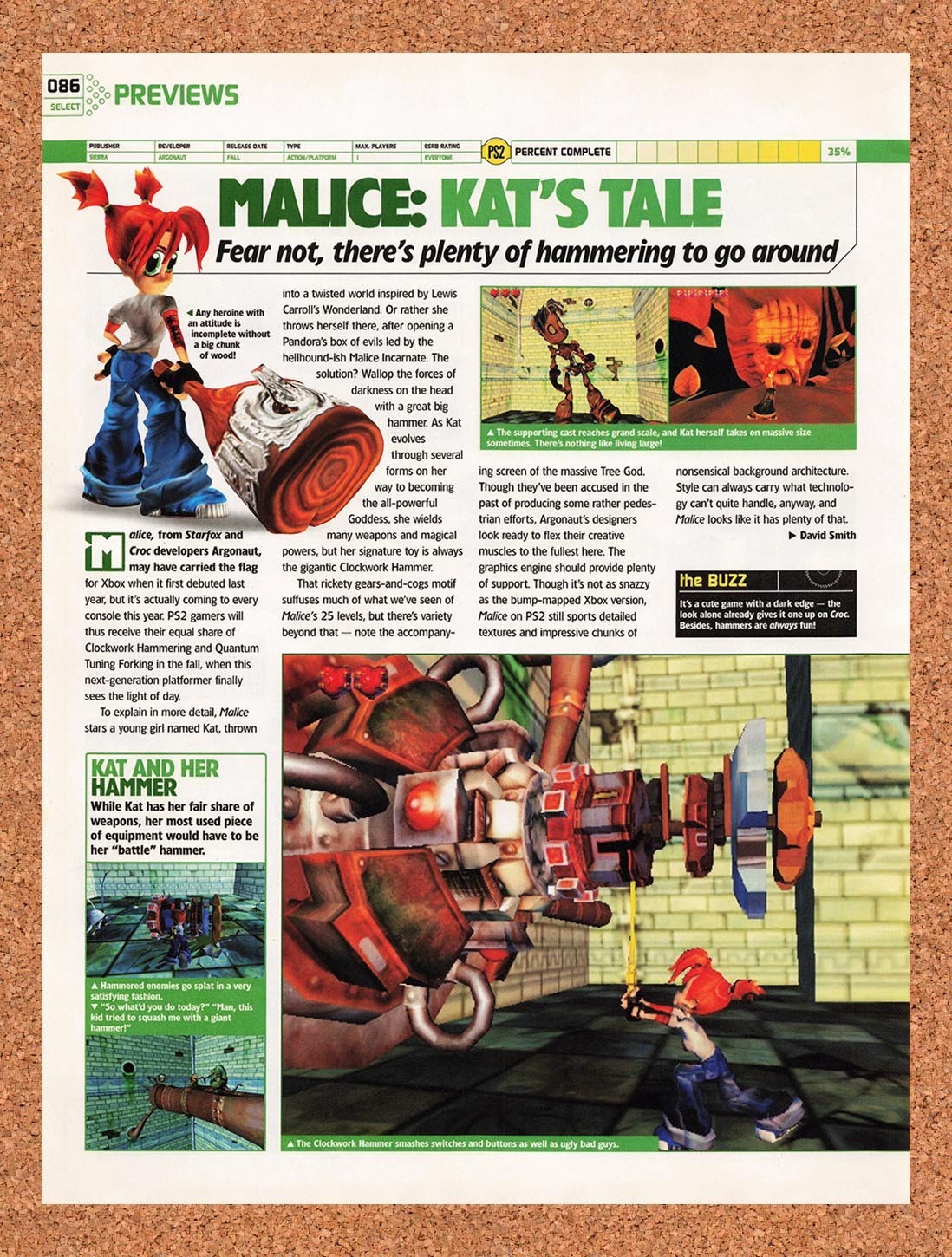 2002 Malice Kat's Tale PS2 Original Advertisement / Retro Promo vr1