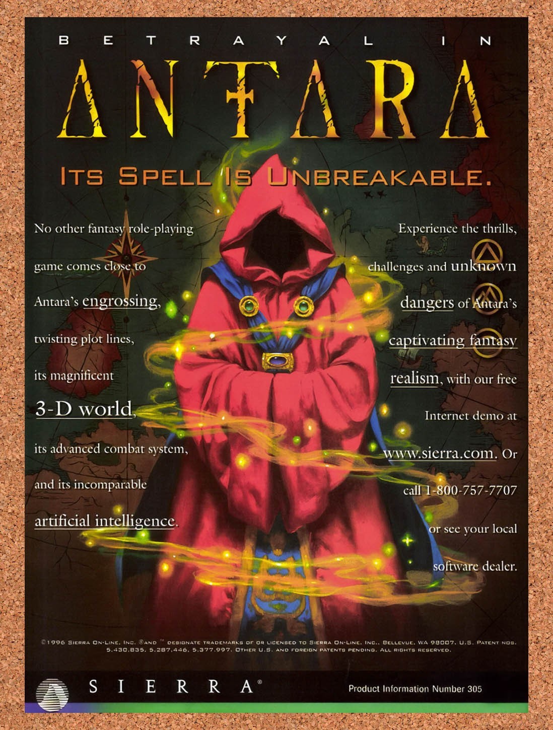 1997 Betrayal In Antara PC Original Advertisement / Retro Promo v1