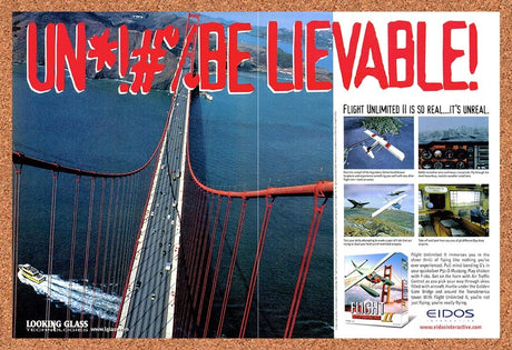 1998 Flight Unlimited II PC Original Advertisement / Retro Promo v3
