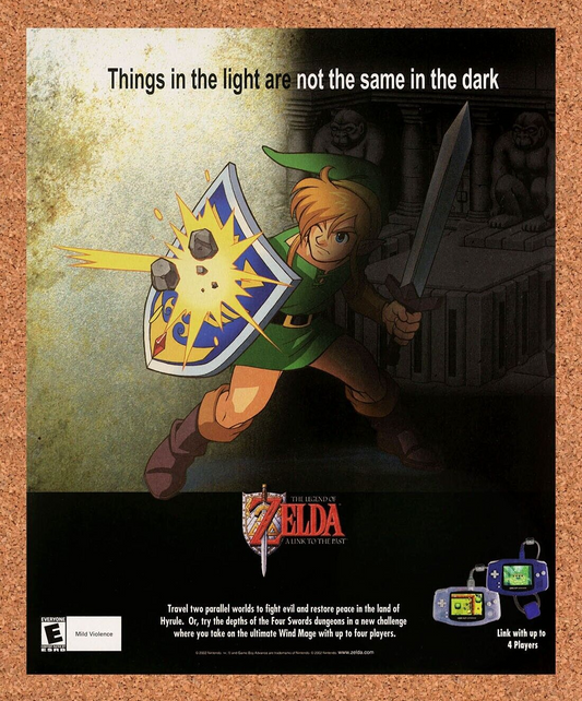 Legend Of Zelda A Link To The Past GBA Original 2004 Ad Authentic Game Promo