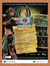 2008 Sacred 2 Fallen Angel Xbox 360 Original Advertisement / Retro Wall Art v4