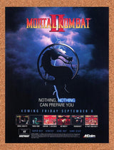 1994 Mortal Kombat II SNES Original Advertisement / Retro Promo v3