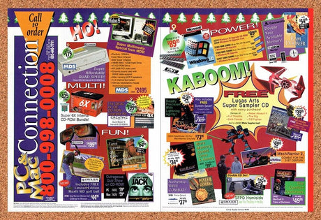 PC & Mac Connection Original 1997 Vintage Ad - Holiday Video Game Promo