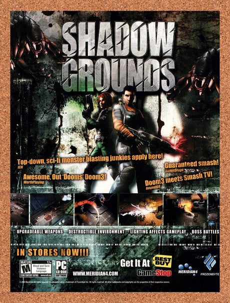 2006 Shadow Grounds PC Original Advertisement / Retro Promo v1