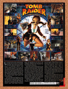 2000 Tomb Raider Chronicles PS2 Original Advertisement / Retro Promo vr1