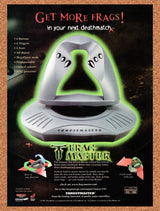 1998 Thrustmaster Frag Master Gaming Mouse Original Ad / Retro Wall Art v4