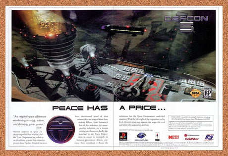 Defcon 5 PC Original 1997 Vintage Ad - Video Game Art Promo