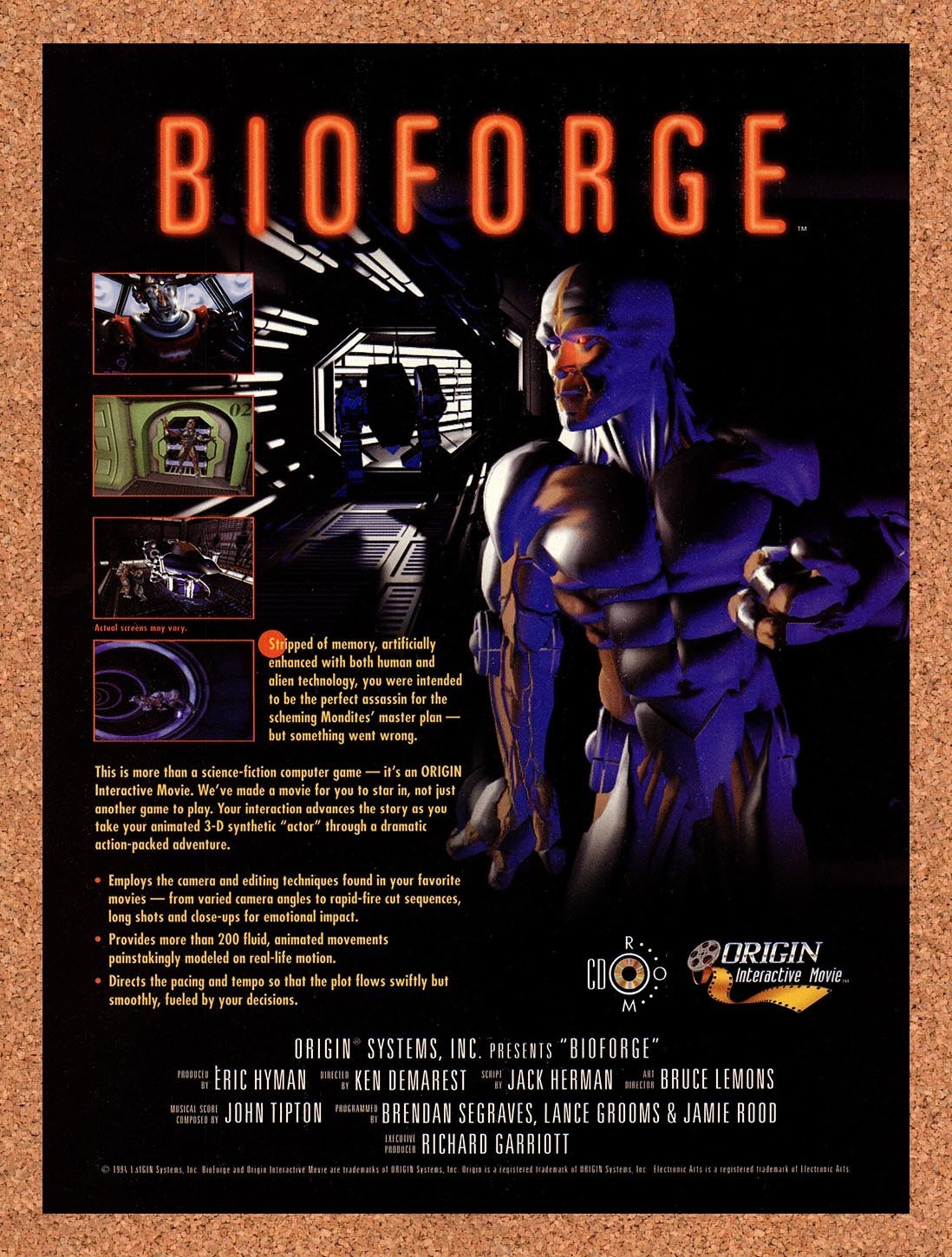 1995 Bioforge PC Original Advertisement / Retro Promo v2