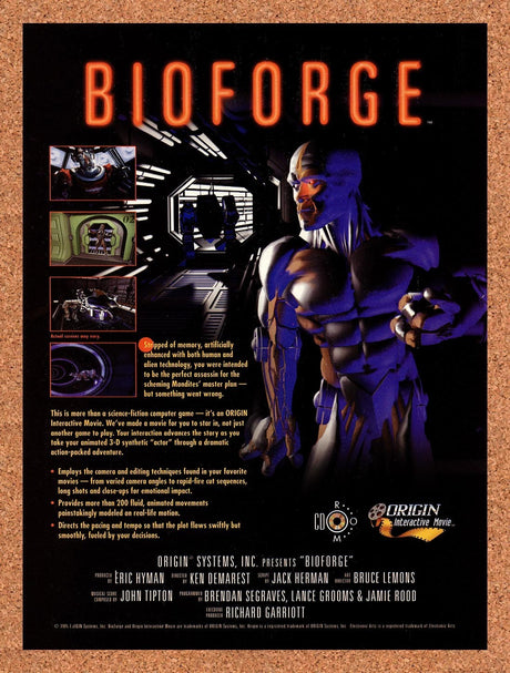 1995 Bioforge PC Original Advertisement / Retro Promo v2