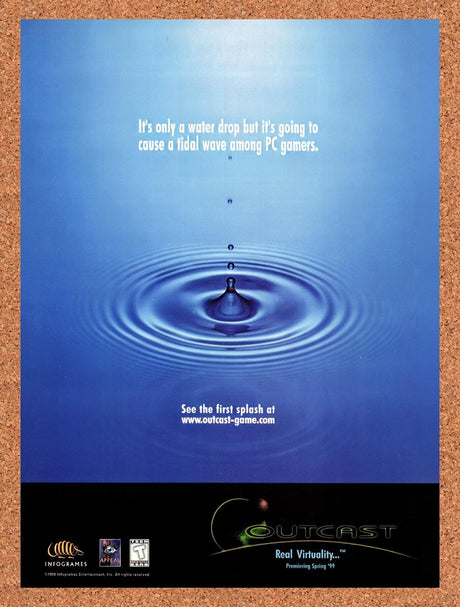1999 Outcast PC Original Advertisement / Retro Promo v2