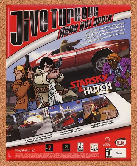 Starsky & Hutch PS2 Original 2005 Ad Authentic Retro TV Funny Video Game Promo