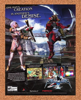 Soul Calibur III PS2 3 Original 2006 Ad Authentic Namco Video Game Promo