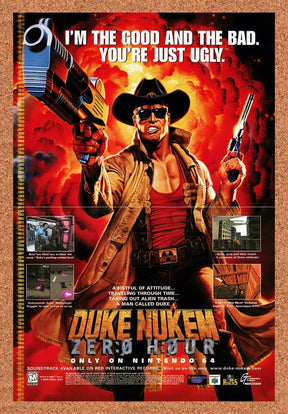 1999 Duke Nukem Zero Hour PC Original Advertisement / Retro Promo v2
