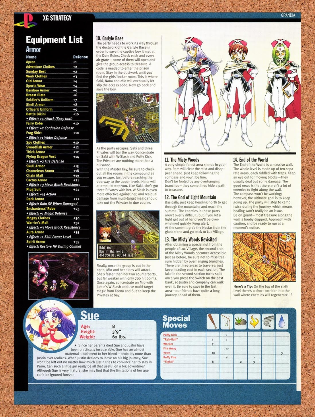 1999 Grandia Sue Profile Original Advertisement / Retro Promo vr2