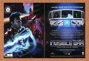 Deus Ex Invisible War Original 2006 Ad Authentic Eidos Video Game Promo Art