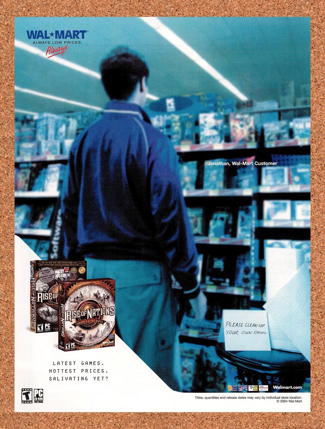2004 Rise Of Nations Wal-Mart Original Advertisement / Retro Wall Art v2
