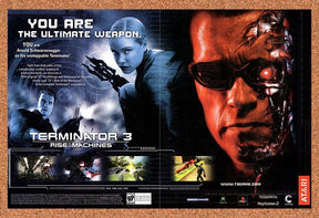 Terminator 3 Rise Of The Machines PS2 Original 2003 Vintage Ad - Game Art Promo