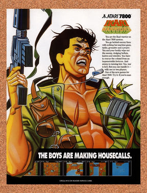 1990 Ikari Warriors Atari 7800 Original Advertisement / Retro Promo v1