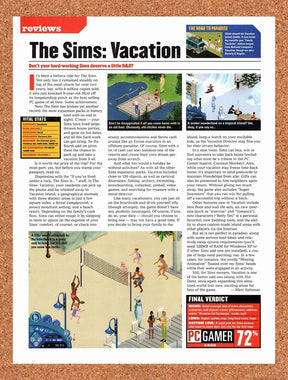 2002 Sims Vacation PC Original Advertisement / Retro Promo vr2