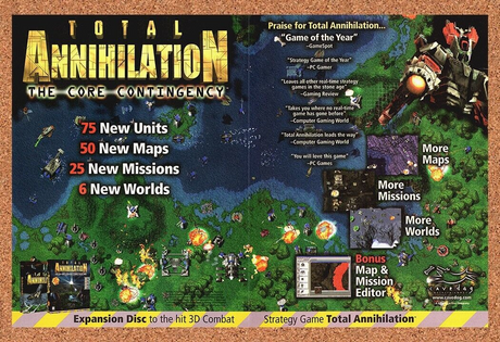 Total Annihilation Core Contingency PC Original 2000 Ad Authentic Game Promo